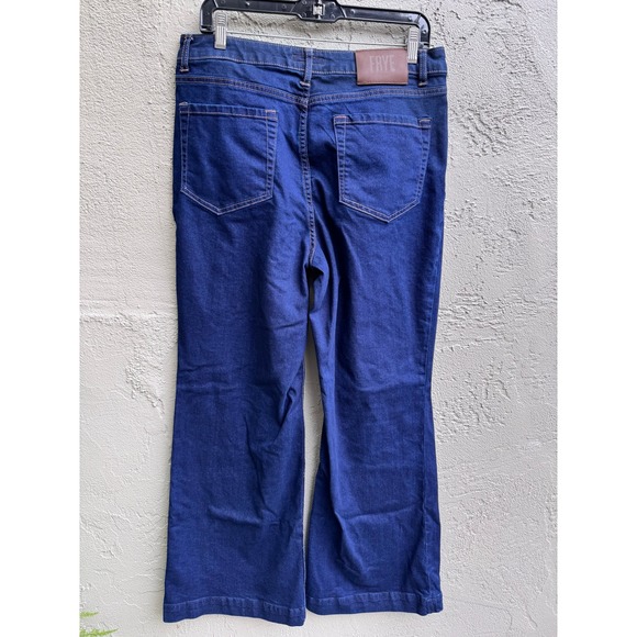 FRYE Womens Casual Retro Classic High Rise Flare Wide Leg Denim Jeans Pants - Picture 5 of 9